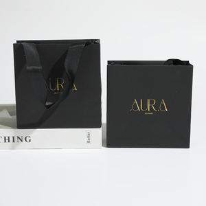 Bolsa de Mano Reutilizable y Reciclable de Gran Capacidad con Logotipo Personalizado de Alta Calidad para Mujer, con Asa de Listón, Bolsa de Regalo Pequeña de Lujo - Product Image 4