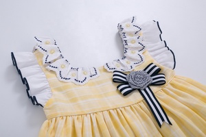 PETTIGIRL niños vestido de verano sin mangas vestido amarillo Niños Niñas Ropa con desgaste de la cabeza - Product Image 4