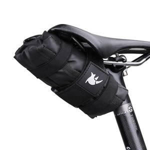 Pour Rhinowalk 200g Accessoires de vélo de gravier d'équitation urbaine-10.5*15*2cm Pochette de selle de vélo et trousse à outils d'emballage de rouleau de sac de siège - Product Image 2