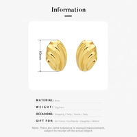 Boucles d'oreilles clous spirales délicates, accessoires tendance en laiton, boucles d'oreilles géométriques à dôme strié et froissé, bijoux de plage en gros