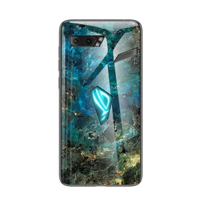 Smart Phone Marble Glass Soft Silicone Phone Case For Asus Rog 2 Phone