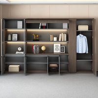 Bureau de direction moderne en bois pour PDG, Président, Directeur, avec chaise modulaire assortie