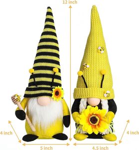 Nuovo Gnomo Decorativo in Peluche, Ape Gialla, <span class=keywords><strong>Nisse</strong></span> Svedese per Cucina, Decorazione Rustica per Casa, Non Tossico, per Bambini, Estivo - Product Image 2