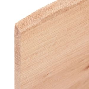 W2B VidaXL marrone chiaro solido legno di quercia mensola a parete 23.6X7.9X0.8 per ufficio soggiorno matrimonio decorazioni natalizie in metallo resistente - Product Image 5