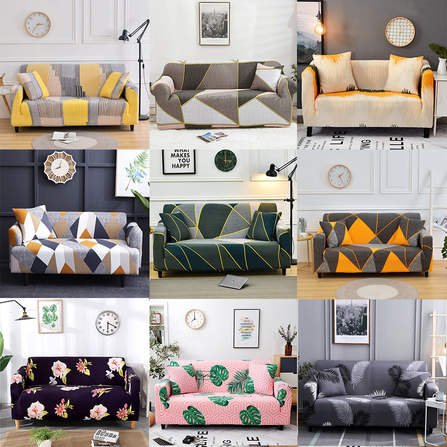 Современный Универсальный Эластичный чехол для дивана из полиэстера с 3d принтом и геометрическим рисунком, эластичные секционные Чехлы для дивана на 3 места