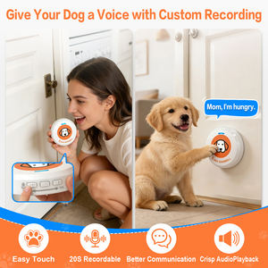 Sonnette pour chien Daytech avec réglages d'enregistrement personnalisables, bouton étanche pour l'entraînement du comportement extérieur des animaux de compagnie - Product Image 2