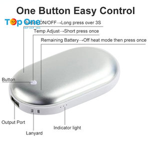 Top One Custom White Winter Portable Electric Magnetic Hot Reusable <b>Usb</b> Rechargeable Hand Warmers Heater - Product Image 4