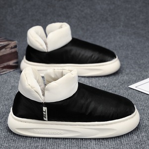 Bottes d'hiver unisexes, bottines à bout rond, doublure en fourrure, semelle extérieure en EVA, chaudes, antidérapantes, tige synthétique, chaussures d'hiver - Product Image 1