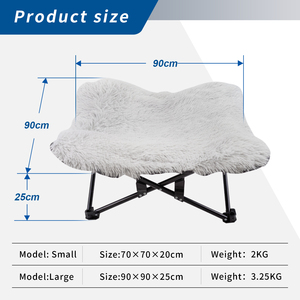 Erhöhtes Hunde bett zusammen klappbares PV-Wildleder-Hunde bett im Innen-und Außenbereich Haustier camping kleines oder großes Hunde liftbett - Product Image 2