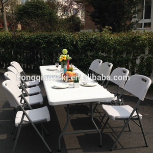 Ngoài Trời Vườn Đồ Nội Thất 8ft HDPE Folding Thường Xuyên Dài Bảng Cho Dinning, Phục Vụ, Đảng, Dã Ngoại, Cắm Trại, Sự Kiện - Product Image 2