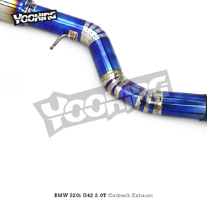 Tubos de escape OEM de rendimiento Motorsport para BMW 220/220i G42 2,0 T B48 2022 silenciador de titanio resonador Catback - Product Image 3