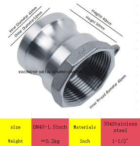 Raccord hexagonal réducteur KWONGYIP en acier inoxydable 304, faible corrosion, filetage femelle DN15-1/2 pouce pour plomberie - Product Image 5