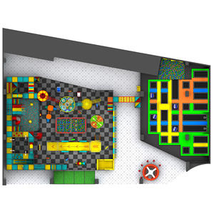 Trampolín de parque de aventuras interior personalizado de alta calidad trampolín de gimnasia de plástico con patio interior - Product Image 5