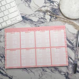 Papel de papelería ecológico, impresión personalizable promocional, <span class=keywords><strong>tamaño</strong></span> A5 <span class=keywords><strong>A4</strong></span> A6, Bloc de notas semanal - Product Image 3