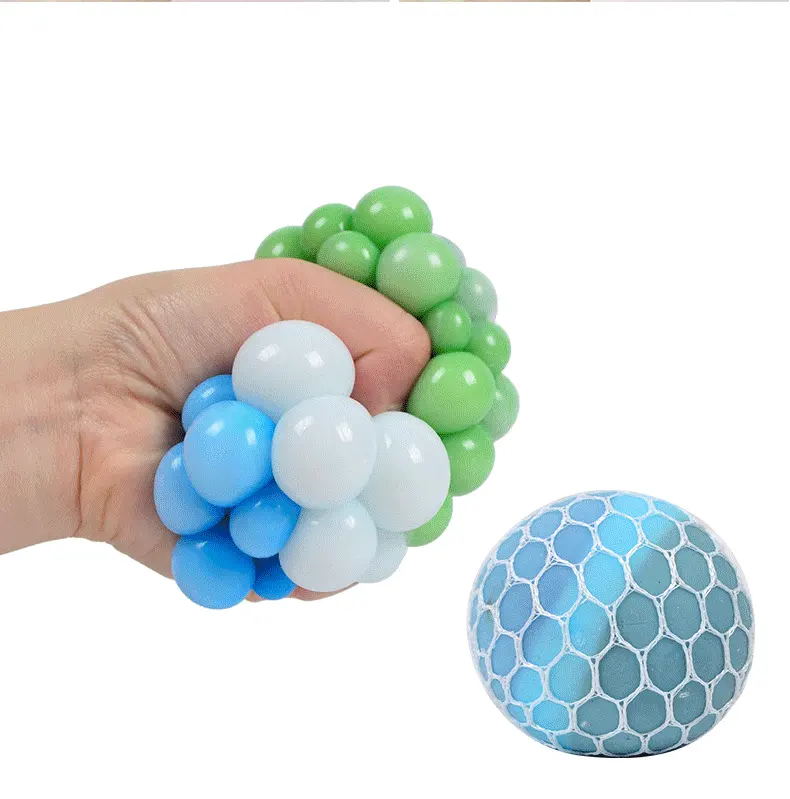Nuovo apre i suoi giocattoli palla fidgets giocattolo sensoriale con rete squish squish squeeze ball per bambini