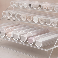 Présentoir en tube acrylique rond pour comptoir de boutique, vitrine, diamètre et longueur personnalisés