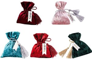 Bolsa de Almacenamiento de Joyería y Cosméticos de Terciopelo con Logotipo Personalizado OEM, Bolsa Pequeña de Algodón con Cordón para Guardar Dulces y Alimentos - Product Image 3