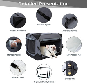Diskon besar ekstra besar lembut sisi portabel tas pembawa hewan peliharaan Logo kustom pembawa kucing besar untuk 2 kucing untuk bepergian - Product Image 2