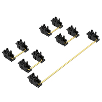 Stabilizer Keyboard Mekanik DUROCK V3 Plate Mount Hitam Emas Baru LED Backlit Nirkabel Celah Kabel Lebih Kecil Minimum Wire Wobble