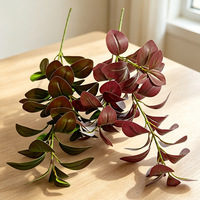 3 Fourchettes de feuilles de plantes artificielles, branche verte artificielle pour la décoration intérieure et extérieure du jardin et de la maison