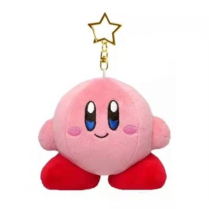 Llaveros de Peluche Suaves de Personajes de Dibujos Animados Kawaii de <span class=keywords><strong>Kirby</strong></span> para Mochilas Escolares, Muñecos de Peluche Rellenos de PP, Regalo para Niños - Product Image 1