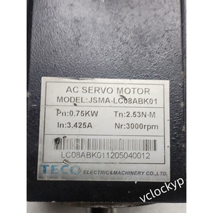 TECO JSMA-LC08ABK01 AC SERVO MOTOR JSMALC08ABK01 ใหม่ - Product Image 3