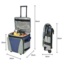FOCUS Trolley Bluetooth Wireless Speaker Cooler Bag Insulated Picnic Bag Outdoor Waterproof Large Capacity Custom Logo Promo