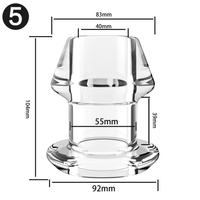 Gros bouchons anaux en cristal à pointe souple creux, jouets sexuels pour adultes, pour hommes, couples, grand dilatateur gonflable, bouchon anal