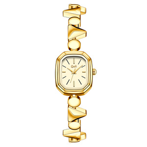 Reloj de pulsera para mujer con correa de acero dorada, cuarzo, resistente al agua, estilo retro de lujo. - Product Image 6
