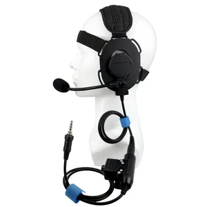 Neues taktisches PTT-Kopfhörer Mikrofon für YAESU Vertex VX-6R VX-7R VX6R VX7R FT-270 FT-270R VX-127 VX-170 Walkie Talkie FT-03 Kopfhörer