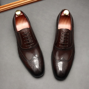 Nouvelles Chaussures Habillées en Cuir Coréennes Style Automne 2025 pour Hommes – Respirantes, Légères, Antidérapantes, en Cuir de Vachette, à Lacets, Idéales pour le Costume - Product Image 2