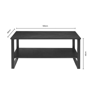 Modern Minimalist mermer etkisi üst oturma odası mobilya dikdörtgen Metal ahşap sehpa - Product Image 6