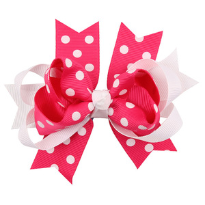 Barrettes pour bébés filles : Grands nœuds en ruban avec <span class=keywords><strong>strass</strong></span> brillants, couleurs acidulées - Product Image 4