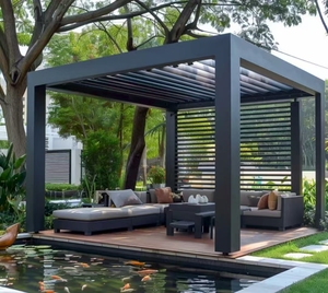 Egli nuovo stile di giardino esterno e cortile impermeabile Gazebo giardino Pergola Pergola in alluminio esterno - Product Image 1