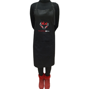 Tạp Dề Màu Đỏ Bông Nhà Bếp Nấu Ăn Phụ Nữ Cafe Tạp Dề Với Túi Thăng Hoa In Logo Custom Made Tạp Dề - Product Image 4