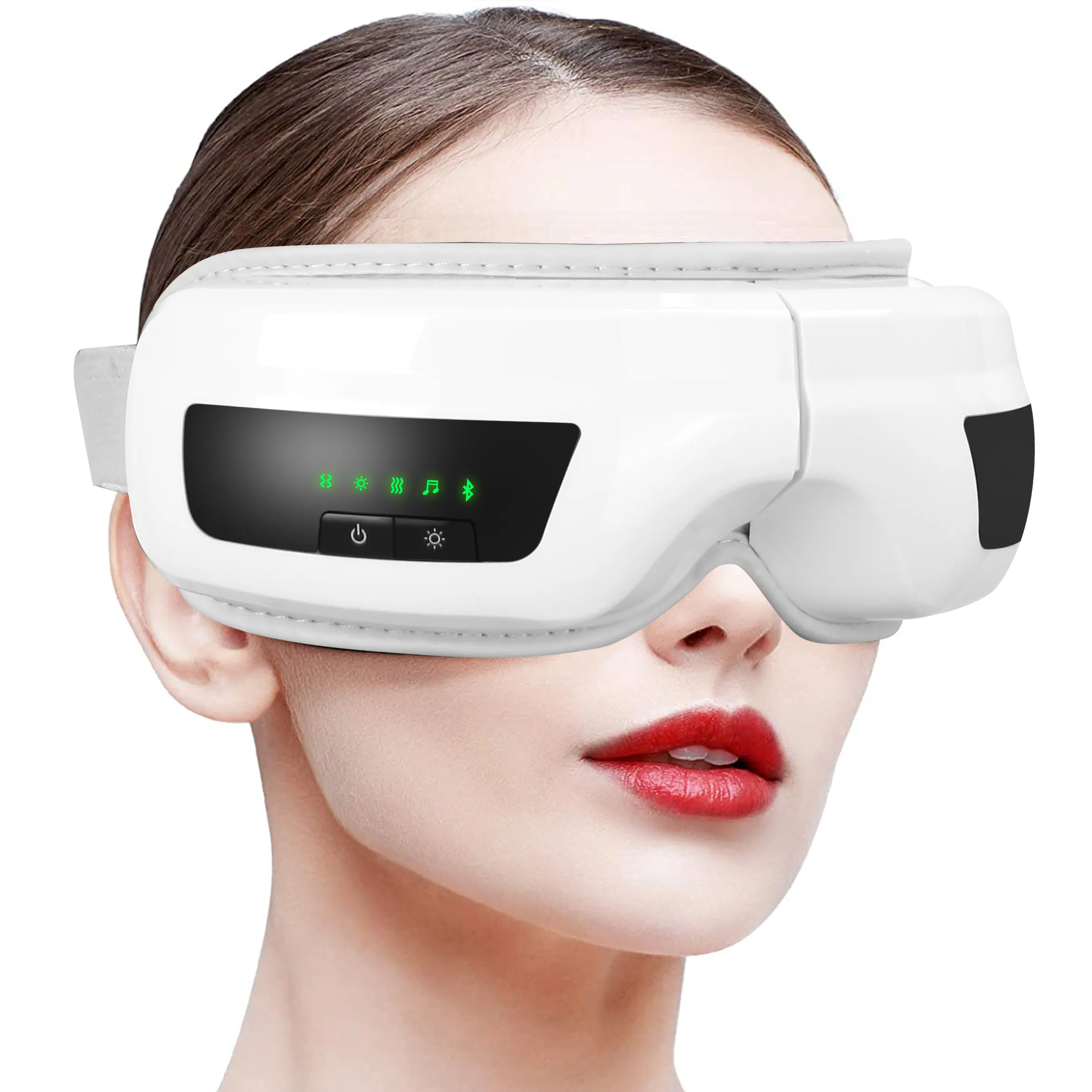 Masajeador inteligente 3D de alta calidad para el cuidado de los ojos, dispositivo inalámbrico con vibración y presión de aire, con 3 niveles de compresión en caliente y música