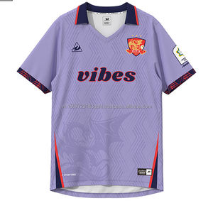 Camiseta Deportiva de Fútbol Vintage con Cuello Redondo y Estampado por Sublimación, Manga Corta, Transpirable, de Secado Rápido, Anti-UV, Unisex, Personalizable - Product Image 3