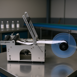 Aplicador de Etiquetas para Botellas Eléctrico Semiautomático, 20-50 Piezas/min, Diámetro de 0.78-4.72 Pulgadas, con Barra de Presión - Product Image 2