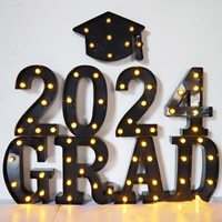 LED blanc chaud chapiteau lettre lumières Alphabet veilleuse pour Graduation Party Bar & Ramadan Saint Valentin décorations