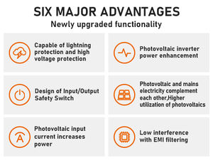 DATOUBOSS 오프 그리드 Dc to Ac 220V 230vac 단상 올인원 기능 6200W 48V 전원 하이브리드 태양광 인버터 Mppt - Product Image 3