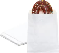 Sac en papier kraft blanc jetable SP5275, résistant à la graisse, impression personnalisée, taille personnalisée pour l'emballage alimentaire à emporter des boulangeries