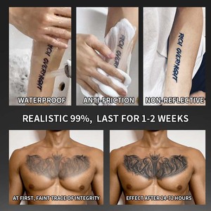 Tatuaggio temporaneo Semi permanente tatuaggio impermeabile a prova di sudore per 2 settimane realistico tatuaggio Anti-attrito per braccio della gamba - Product Image 4