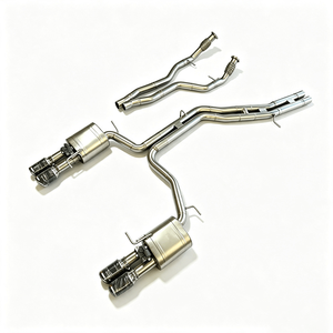 Tubos de <span class=keywords><strong>Escape</strong></span> de Acero Inoxidable 304 con Silenciador de Válvula de Nuevo Diseño para <span class=keywords><strong>Audi</strong></span> <span class=keywords><strong>A6</strong></span> A7 C7 C7.5 C8 3.0T, Sistema de <span class=keywords><strong>Escape</strong></span> con Tubo en X - Product Image 3