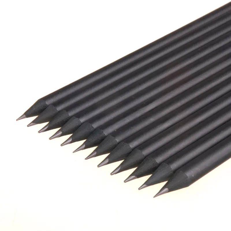 ओम चीन स्थिर कारखाने सस्ते थोक काले लकड़ी के एचबी पेंसिल बच्चों मानक पेंसिल
