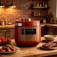 Cuisinière à pression électrique intelligente de 4 litres, panneau tactile, minuterie 24h, taille compacte pour 2 à 4 personnes, vente en gros