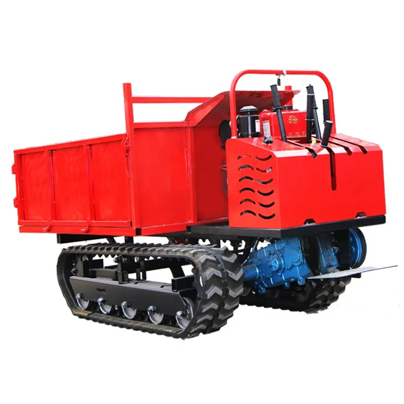 HUAYAO Hand Mini New Crawler Dumper Truck 1500Kg 1200KG 800Kg Crawler Dumper Carrier dengan Derek Di Harga Pabrik