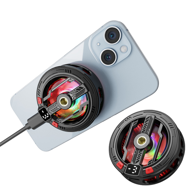 New S01 Arrival Mobile Phone Cooling Semiconductor Radiator Mini Magnetic Ice Making RGB Fan Gaming Cooler Desk Use Type-C Quiet
