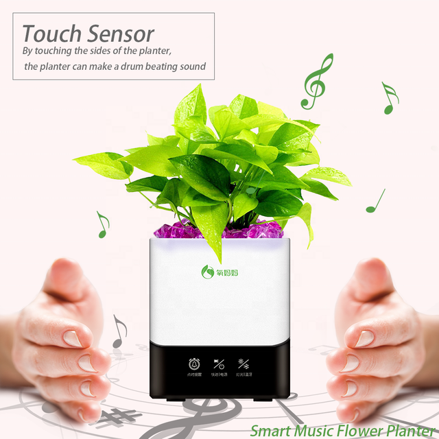 Home & Garden Led Flower Pot and Portable Wirelesses Speaker