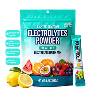 Paquete de polvo de electrolitos 30 paquetes de rehidratación sin azúcar, bebida de electrolitos Paquete de electrolitos de viaje mixto para hidratación rápida - Product Image 1