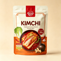 Sachet Doypack Personnalisé en Feuille d'Aluminium avec Valve de Dégazage Unidirectionnelle, Fermeture Zip Refermable, Anti-fuite, Anti-odeur, Qualité Alimentaire, pour Kimchi et Cornichons